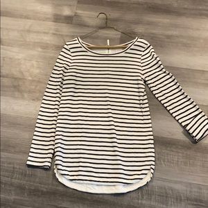 White and black striped tunic